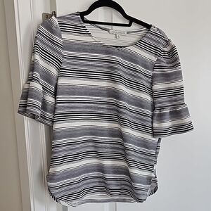 Black and White Striped Top Size M